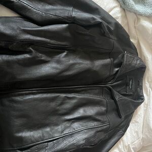 Van Heusen Black Leather Jacket